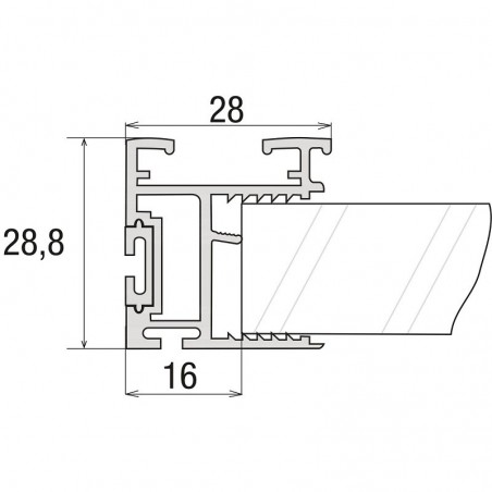 SALU Profilna ručkica S 10 vertikalna,2700 mm