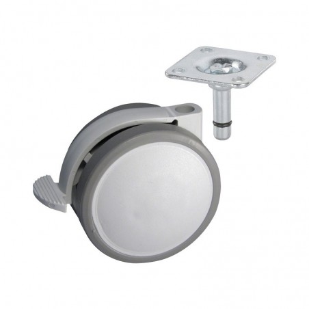 Dvostruki okretni kotačić s kočnicom DesignTop 62 mm 40 kg