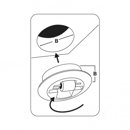 Mini okretni kotačić tvrdi, ø 15 mm, bez kočnice, vis. 17mm, plastika crna