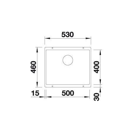 BLANCO SUBLINE 500-U Black Edition InFino sudoper 526340