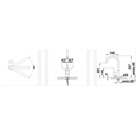 BLANCO slavina Mida  mat crna 526649