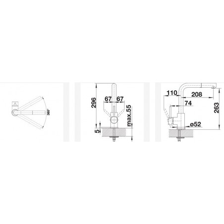 BLANCO slavina MILA-S mat crna 526660