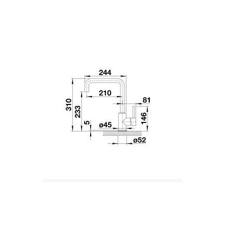 BLANCO MILI slavina crna mat 526665