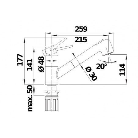 Blanco WEGA-S II kuhinjska slavina KROM 526416