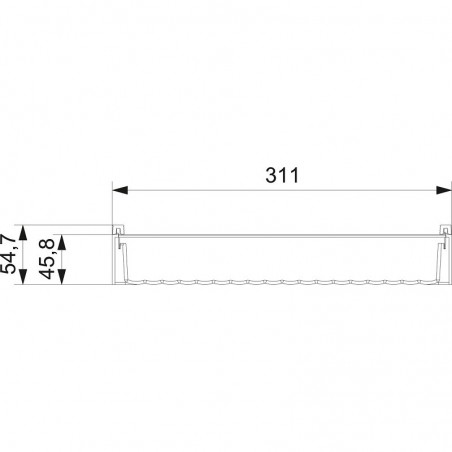 CUISIO umetak za začine, 311 x 54,7 x 473 mm, plastika bijela