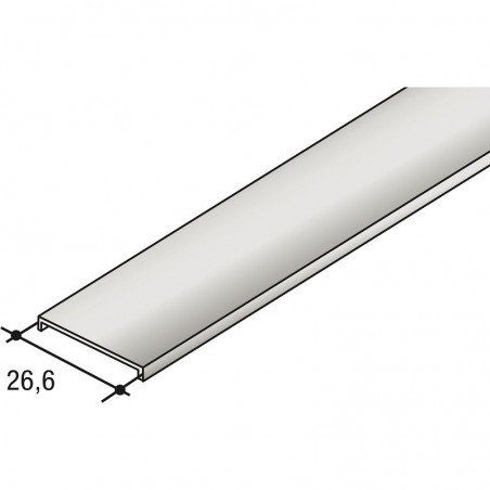 SALU S55/S60N/S65 pokrivni profil za donju vodilicu S06 , 6000 mm,al.srebr.mat