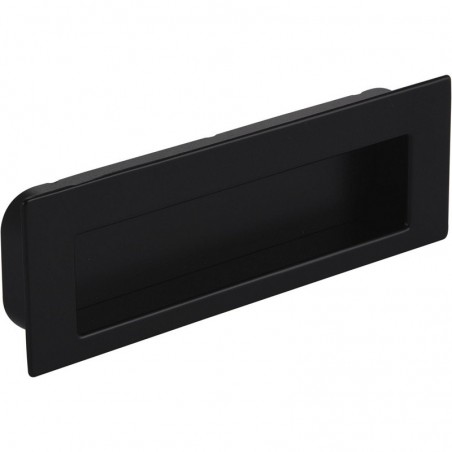 Ukopna ručkica Nikola, šir. 112 mm, upušt. 106,5 x 31 mm, cink, crna mat