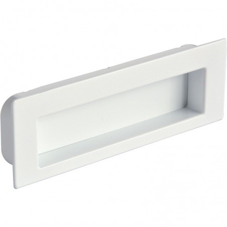 Ukopna ručkica Nikola, šir. 112 mm, upušt. 106,5 x 31 mm, cink, bijela
