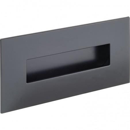 Ukopna ručkica Geometric pravokutna 155x73, upušt. 123x40mm, cink crna mat