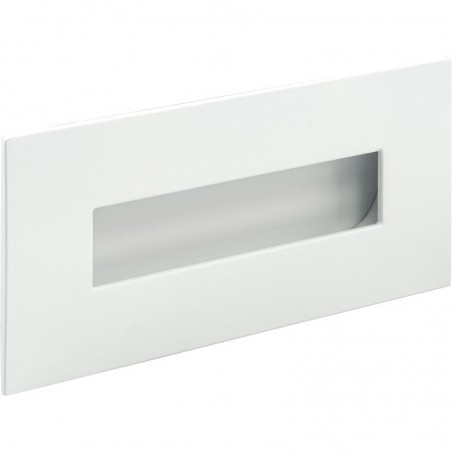 Ukopna ručkica Geometric pravokutna 155x73, upušt. 123x40mm, cink bijela mat