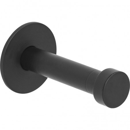 Vješalica za kapute Pirwa 1, pločica ø 30 mm, dub. 52 mm, čelik crni mat