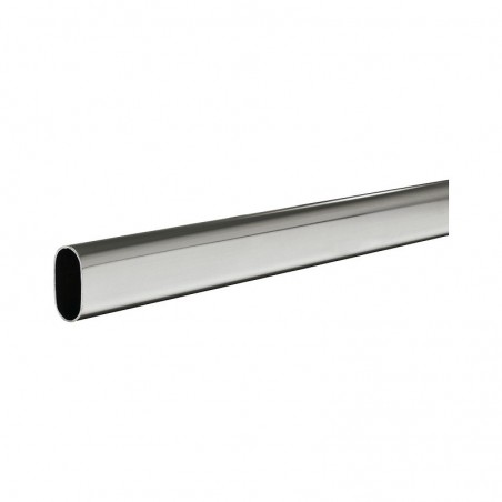 Ovalna garderobna cijev Standard, duljina 3000 mm, čelik krom polirano