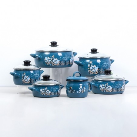 METALAC Blue Cooking 6-dijelni set emajliranog posuđa