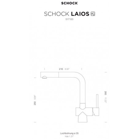 Schock LAIOS 517.120 (izvlačni tuš) kuhinjska slavina