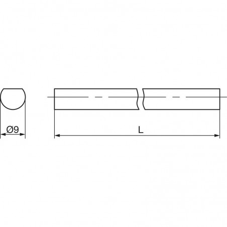 MACO RUSTICO okretna šipka D-9mm D2200 mm bijela 36860