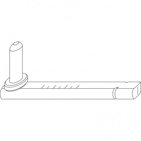 MACO RUSTICO Pomični nosač bez nosive konzole za zakriv. okove, vel. 3, 165mm, crni (56859)