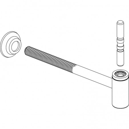 MACO RUSTICO zidni nosač MMVpodesiv po visini, vel.2, L145 mm, crna (101597)