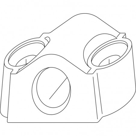 MACO RUSTICO vodilica za šipku Š36 mm, plastika crna (43648)