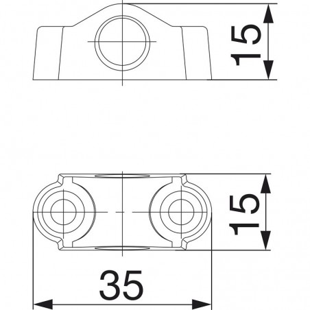 MACO RUSTICO vodilica za šipku Š36 mm, plastika crna (43648)