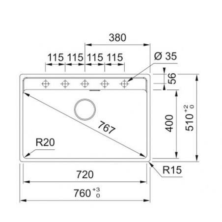 Franke MRG 610-72 TL A Maris 2.0 Black Collection, sudoper sa daljinskim114.0659.125