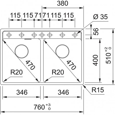 Franke MRG 620-35-35 TL Maris 2.0, sudoper bez daljinskog