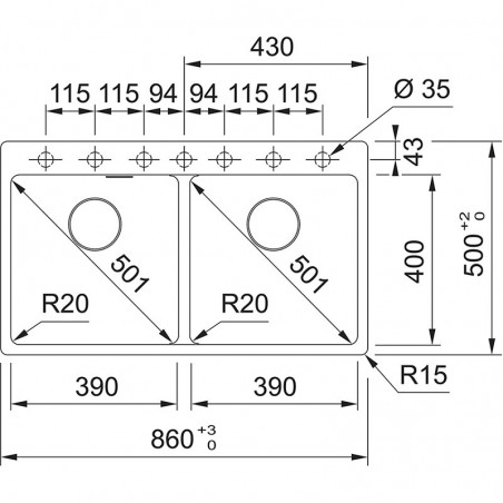 Franke MRG 620-39-39 FTL Maris, sudoper bez daljinskog