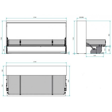 Podizni okov Play Desk za horizontalno spremanje kreveta (900x2000)