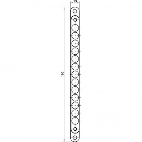Keep Close magnetni prihvatnik KCM 50, 195 x 13 mm, efekt nehrđ. čelika