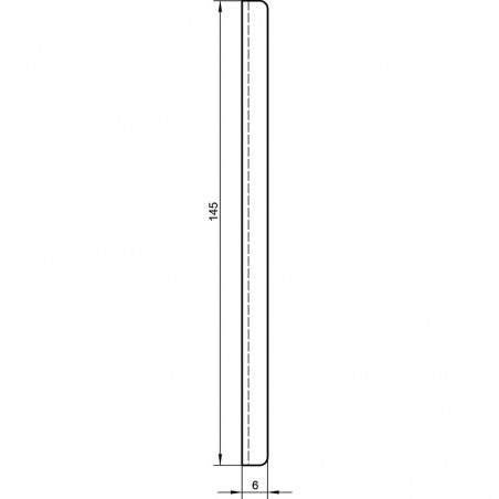 Keep Close SIMONS magnetna pločica KCM 50/G za staklo, 145x6mm, nehr.čelik mat
