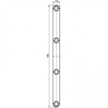 Keep Close magnetna pločica KCM 50 za drvo, 195 x 13 mm, nehrđajući čelik mat