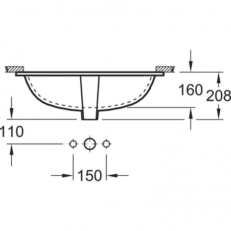 VILLEROY & BOCH podgr. umivaonik 4162.60.R1, 650 x 400 mm, bijela alpin