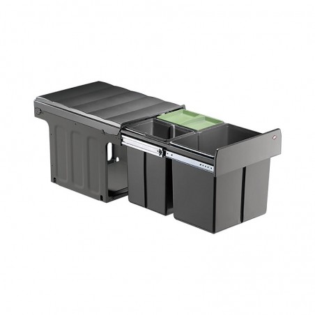 WESCO Profiline Bio-Trio-Master 40 DT ugrad. kanta za smeće 1x16/2x8L, antracit
