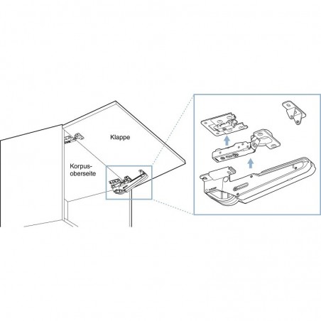 LAMP okov za preklop AILERON ARN-3 UP, 3,5 - 5,5 Nm