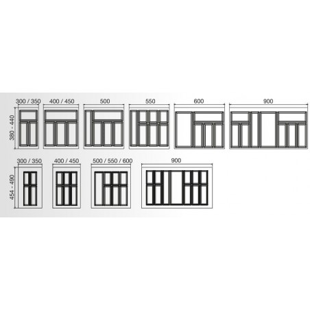 AGOFORM umetak za pribor za jelo Classico, ŠK 600 mm, dubina 440 mm, bijeli