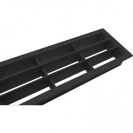 Ventilacijska rešetka, duljina 458 mm, širina 65 mm, plastika crna