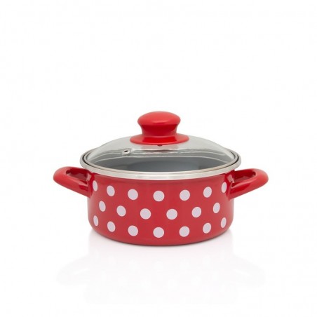METALAC plitka posuda RED DOTS 16cm/1,5lit