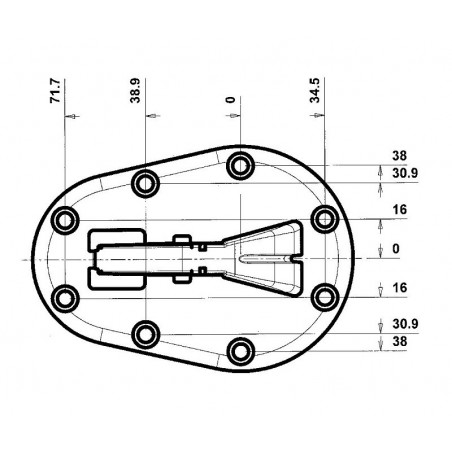 Noga stola "Click" ø 50 mm, duljina 705 mm, alum. srebrne boje, rebrasti