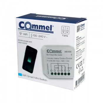 Commel WiFi mini prekidač dvostruki 2x5A 265-522