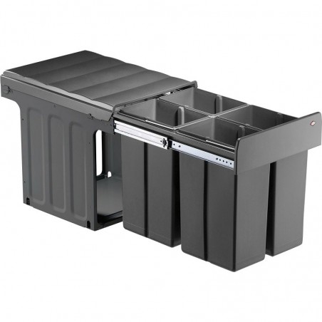 WESCO Profiline Bio-Quartett 40 DT ugradbena kanta za smeće, 4 x 10L, antracit