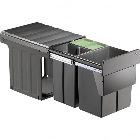 WESCO ugradbena kanta za smeće Profiline Bio-Trio 40 BM,spremnici 2 x 10/1 x 20 litara