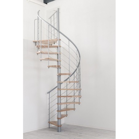 Spiralne montažne stepenice Venezia Smart Ø 140 cm sivo/bukva