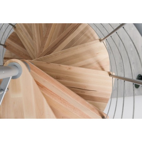 Spiralne montažne stepenice Venezia Smart Ø 140 cm sivo/bukva