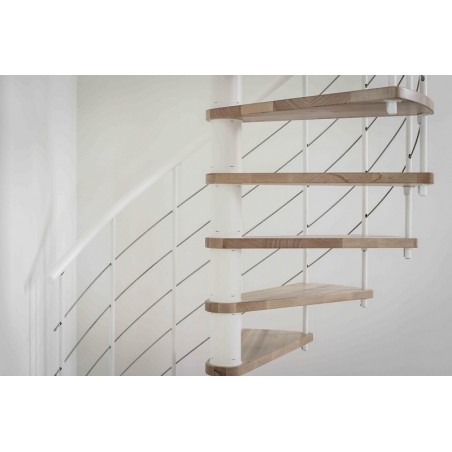 Spiralne montažne stepenice Venezia Smart Ø 140 cm bijelo/bukva