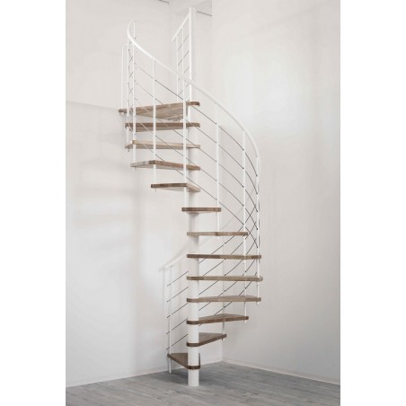 Spiralne montažne stepenice Venezia Smart Ø 160 cm bijelo/bukva