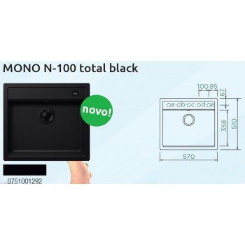.Schock MONO N-100 Total Black sudoper