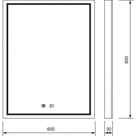 L & S LED ogledalo Vista DualColor 45W 600x800 mm