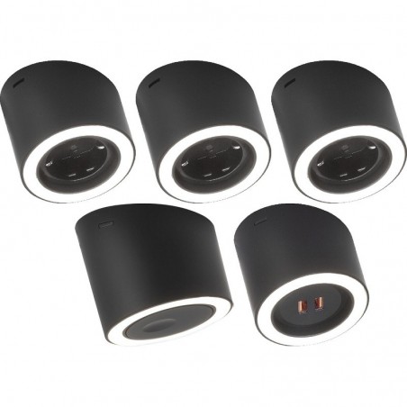 Domus Line Podgradna svjetiljka UNIKA D-Motion set 5 kom, crna