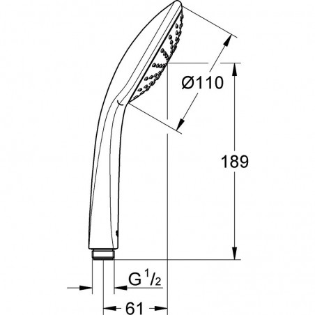 GROHE glava tuša Euphoria 26265000, krom