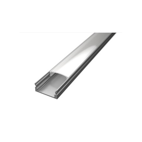 Led Profiles ALUMINIJSKI PROFIL NADGRADNI 1 + mliječni pokrov + završetak 2x + nosač 2x  LP101-MLK