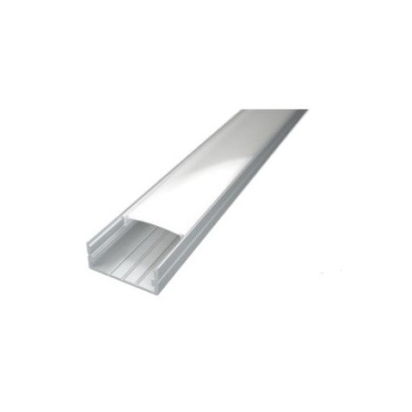 Led Profiles ALUMINIJSKI PROFIL NADGRADNI 3 + mliječni pokrov + završetak 2x + nosač 2x  LP103-MLK